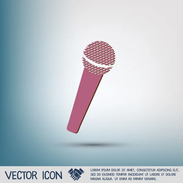 Icône de signe de microphone — Image vectorielle