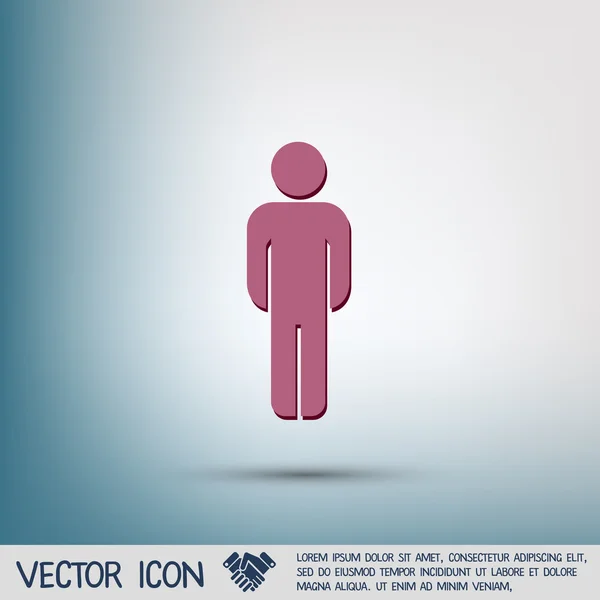 Silhouet van man pictogram — Stockvector