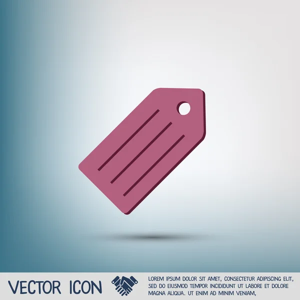 Icono de símbolo de etiqueta — Vector de stock