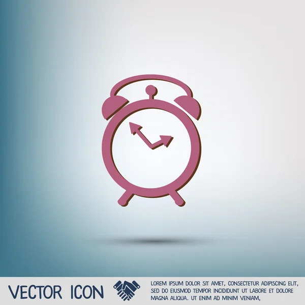 Icono del reloj despertador — Vector de stock