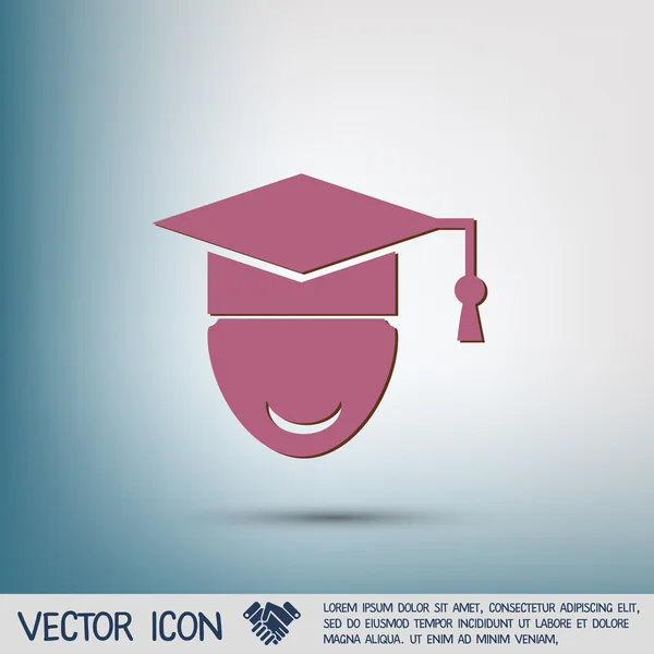 Icono de avatar sombrero graduado — Archivo Imágenes Vectoriales