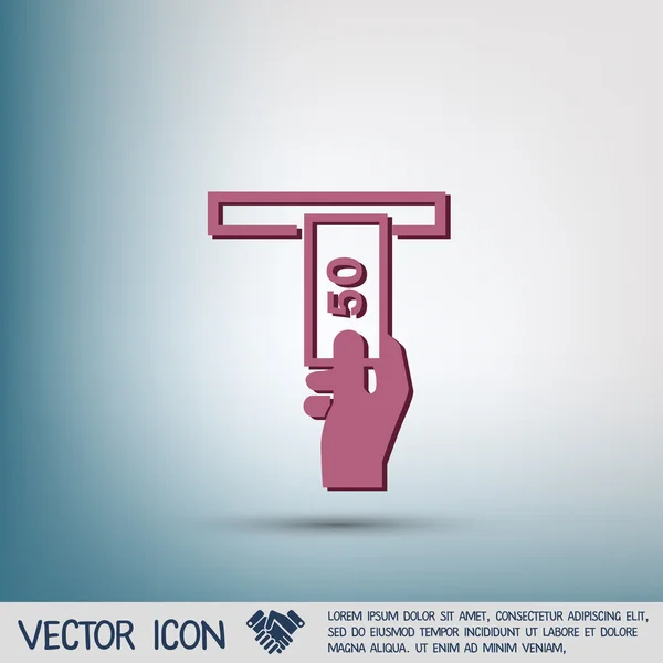 Dinero icono ATM — Vector de stock