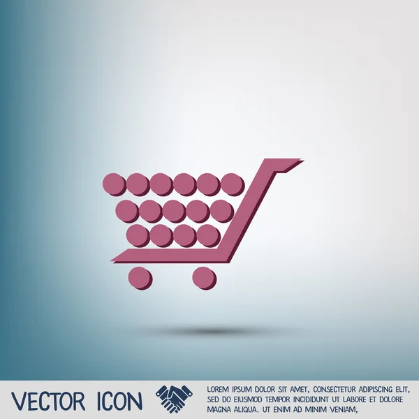 Shopping cart icon — Stock Vector