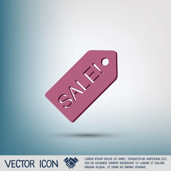 Koop etiket teken icon — Stockvector