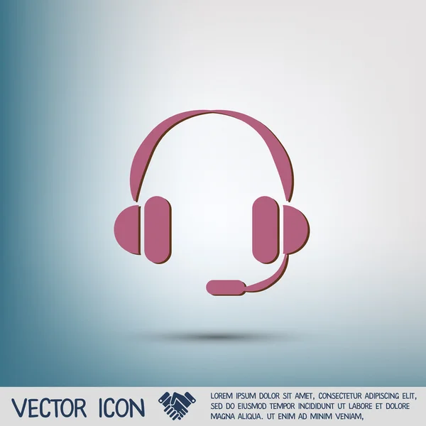 Signo de auricular icono — Vector de stock