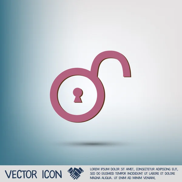 Icono del símbolo del candado — Vector de stock