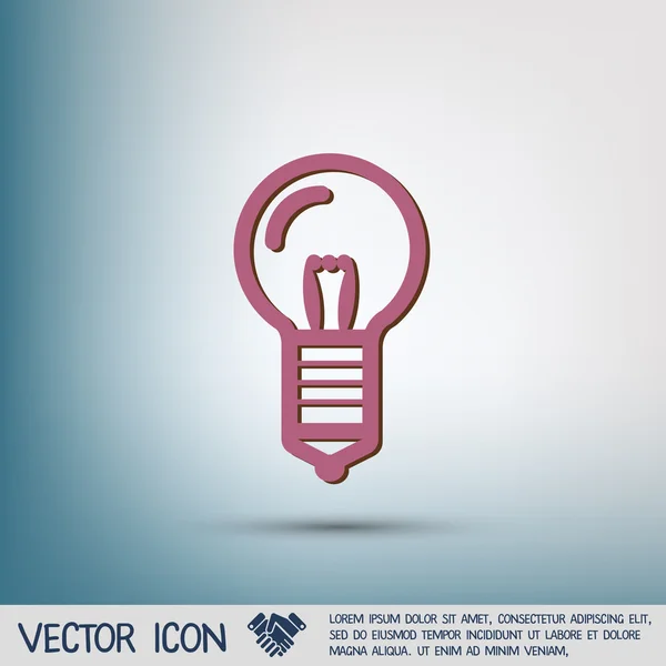 Lightbulb lamp icon — Stock Vector