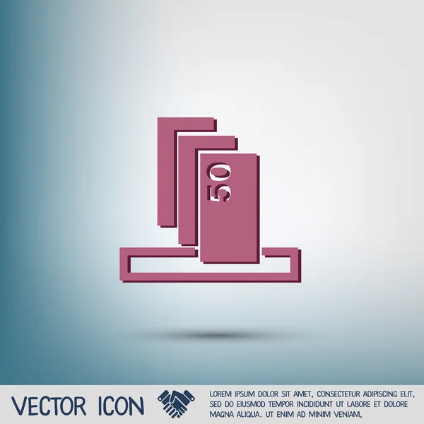 Dinero icono ATM — Archivo Imágenes Vectoriales