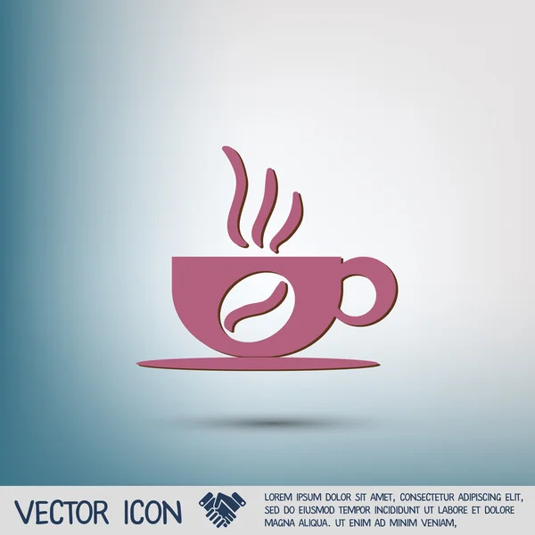 Kopp varm dryck ikonen — Stock vektor