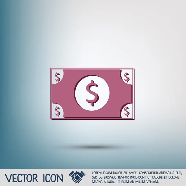 Dólar símbolo de factura — Vector de stock