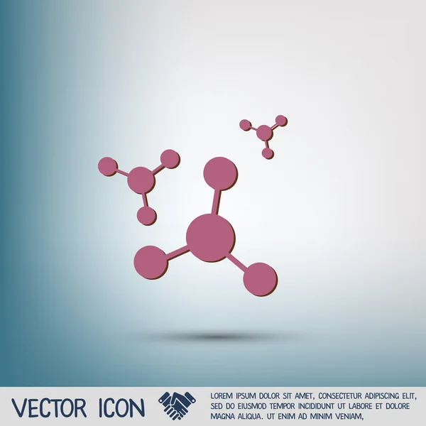 Atoom, molecuul symboolpictogram — Stockvector