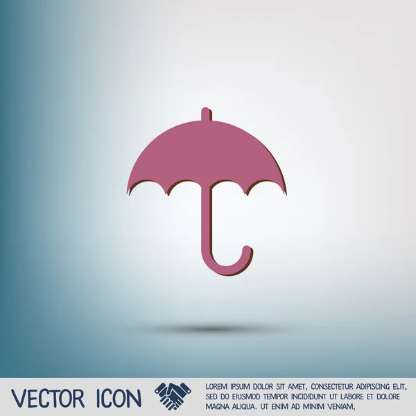 Proteção guarda-chuva do ícone de chuva — Vetor de Stock