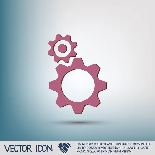 Cogwheel ajuste y reparación icono — Vector de stock