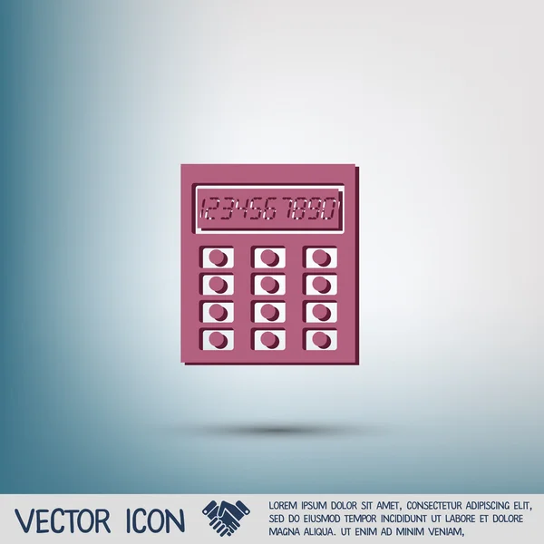 Ikona podepsat úřadu kalkulačka — Stockový vektor