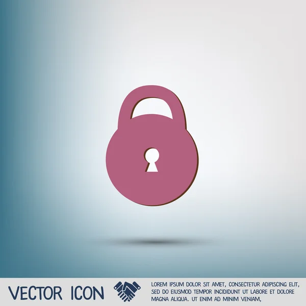 Icône symbole cadenas — Image vectorielle