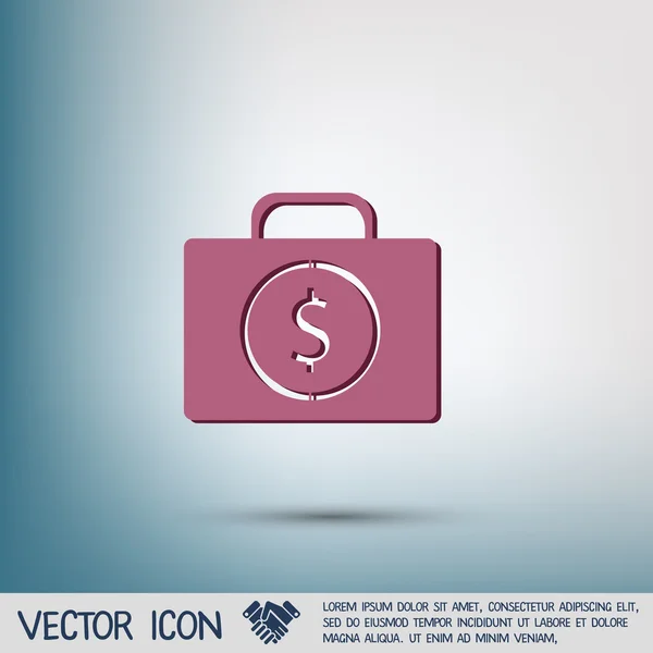 Kufr s ikonou, peníze — Stockový vektor