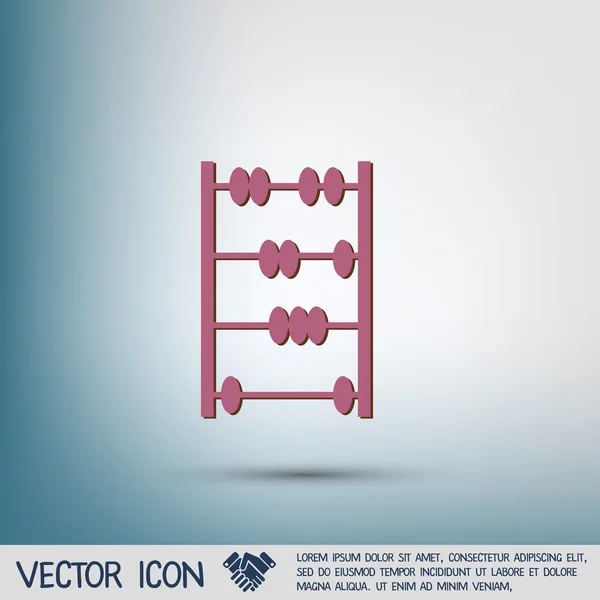 Velho ícone retro abacus — Vetor de Stock