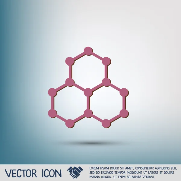 Icône composé chimique — Image vectorielle