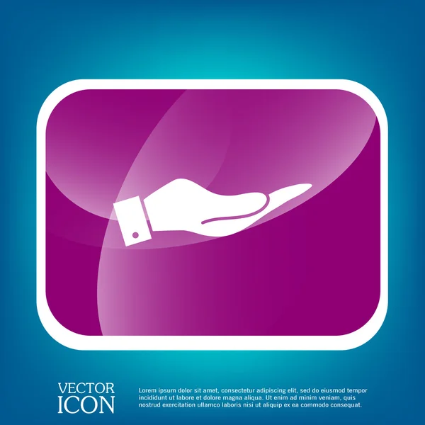 Icône symbole main — Image vectorielle