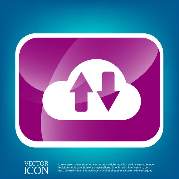 Cloud download icon — Stock Vector