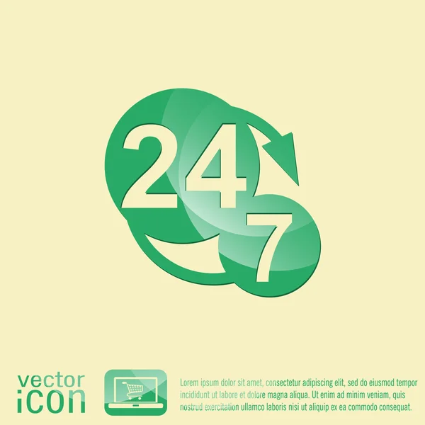 24 icono de 7 caracteres — Vector de stock