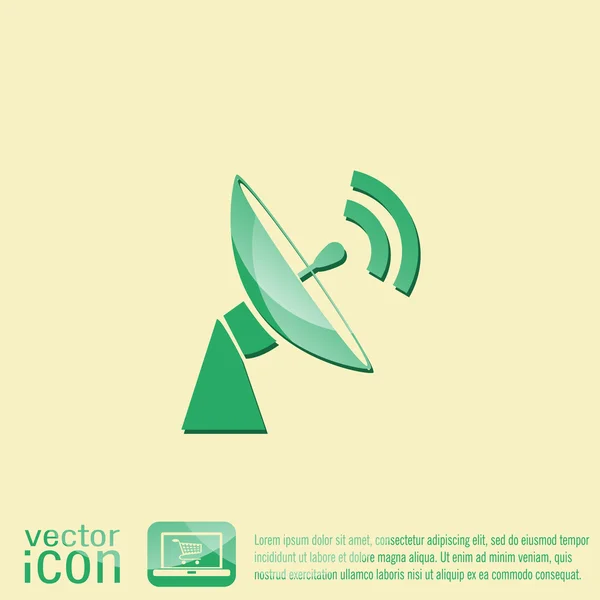 Icône antenne parabolique — Image vectorielle
