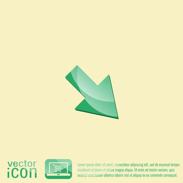 Icono de símbolo de flecha web — Vector de stock