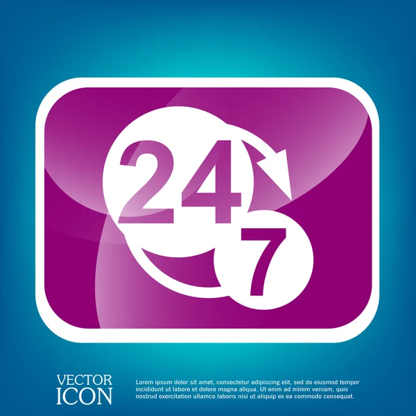 24 icono de 7 caracteres — Vector de stock