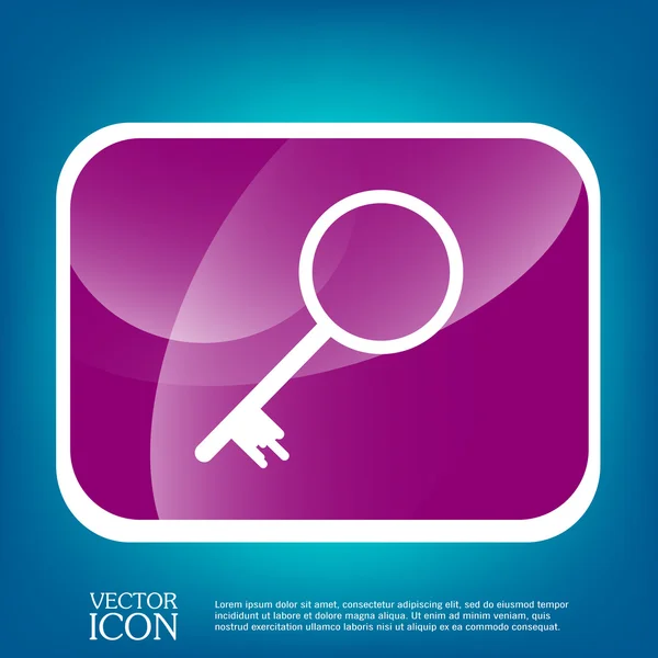 Icône symbole clé — Image vectorielle