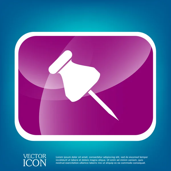 Pin for papers icon — Stock Vector