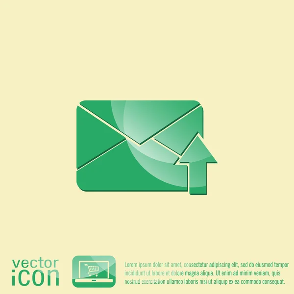 Icône enveloppe postale — Image vectorielle