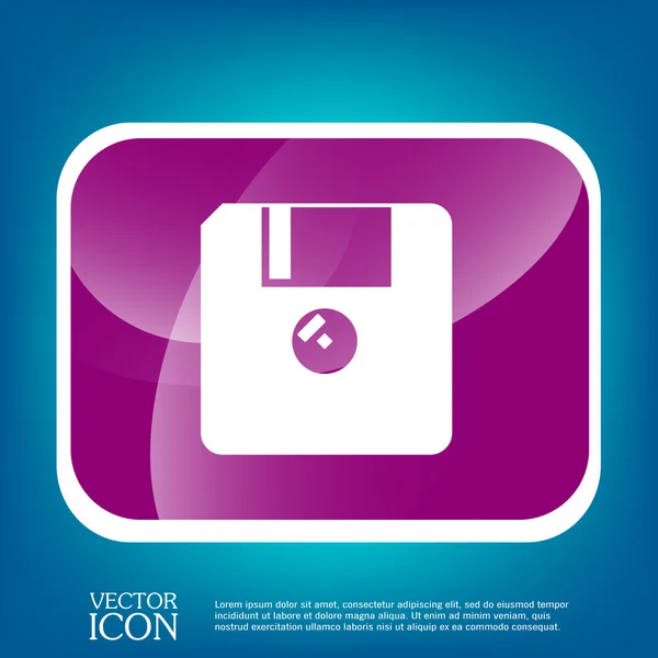 Computer floppy disk icon . — Stock Vector