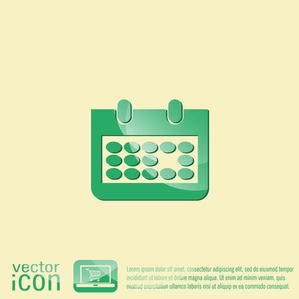 Calendar sign icon — Stock Vector