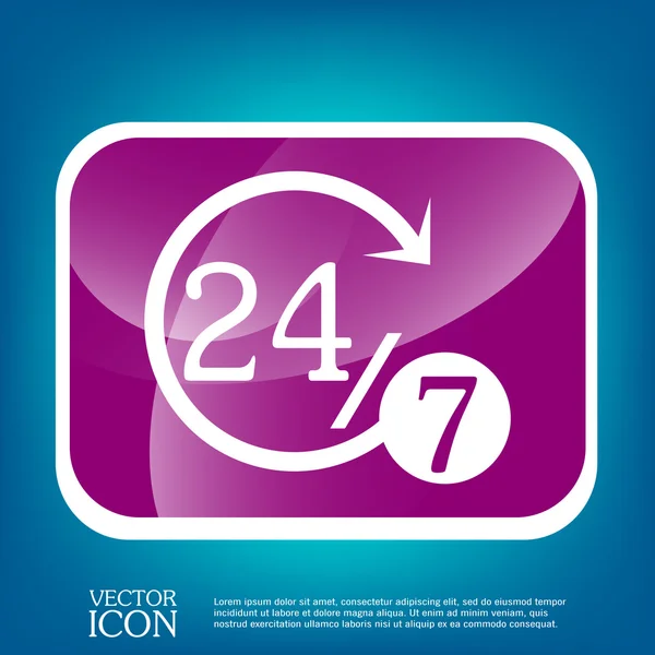 24 icono de 7 caracteres — Vector de stock