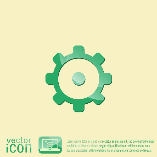 Cogwheel setting and repair icon — Stock Vector