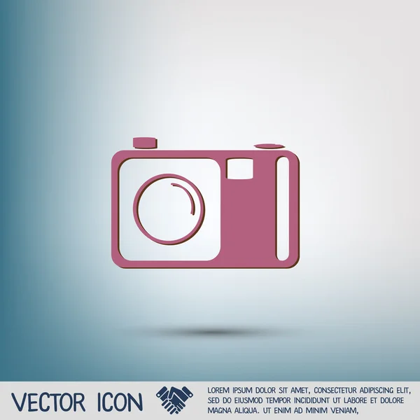 Foto fotocamera icona — Vettoriale Stock