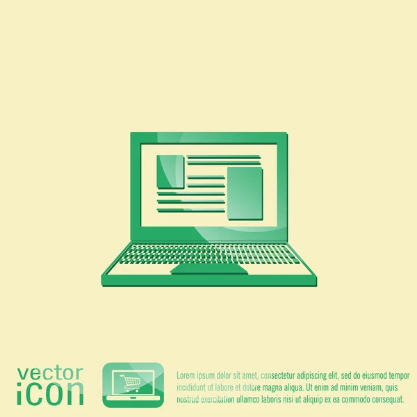 Notebook laptop icon. — Stock Vector