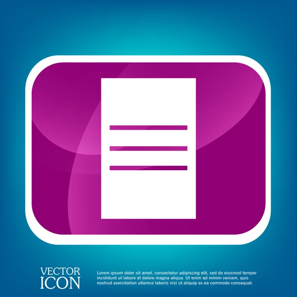 Tablet sheet of paper icon — Stock Vector