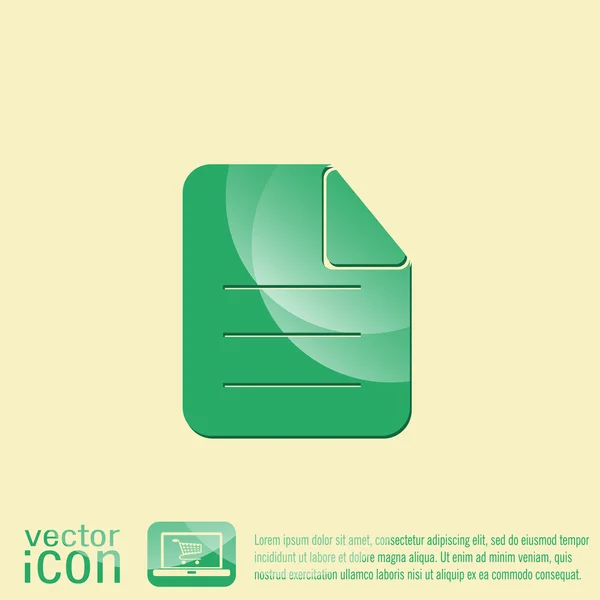 Stránka ikony dokumentu — Stockový vektor