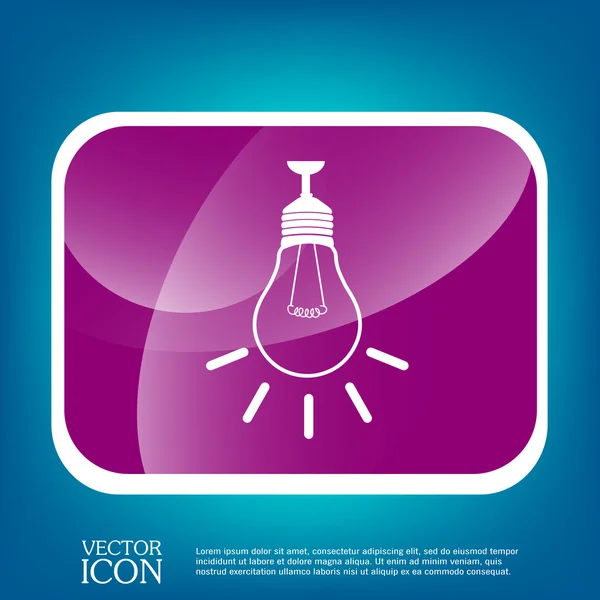 Icono de lámpara incandescente — Vector de stock
