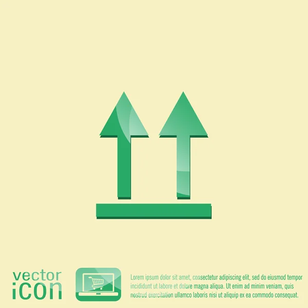 Křehké symbolu ikona — Stockový vektor