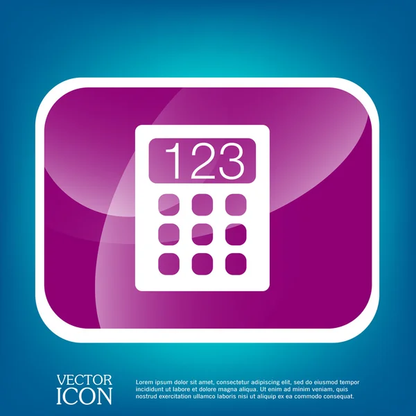 Office teken calculatorpictogram — Stockvector