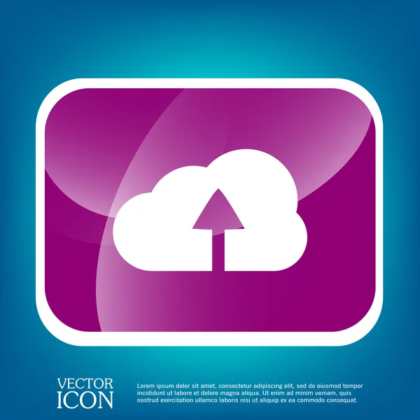 Cloud-Downloadsymbol — Stockvektor