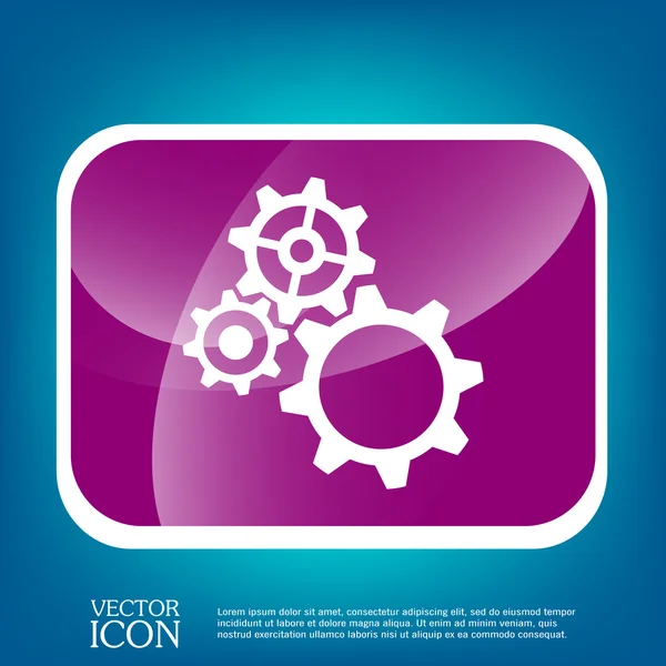 Cogwheel setting and repair icon — Stock Vector