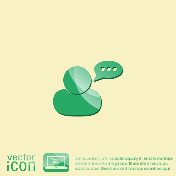 Character avatar dialogue icon — Stock Vector