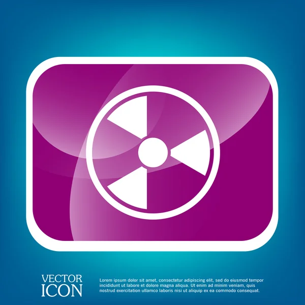 Icône danger nucléaire — Image vectorielle