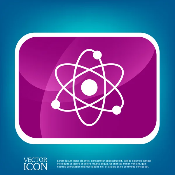 Atom, molecule symbol icon — Stock Vector