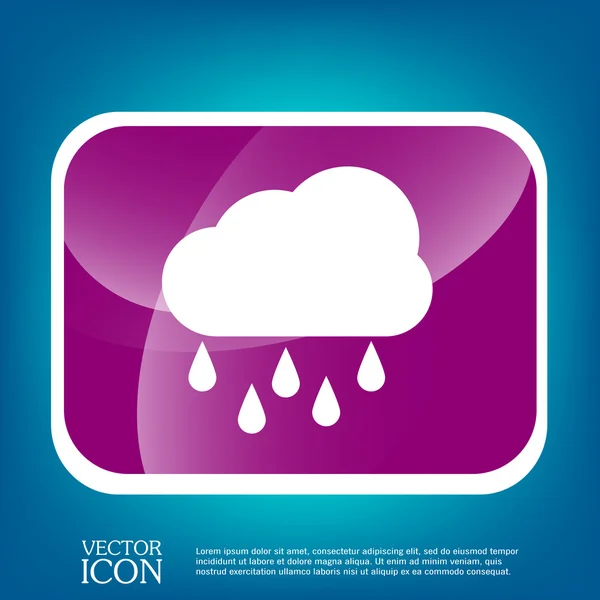 Икона погоды в облаках — стоковый вектор