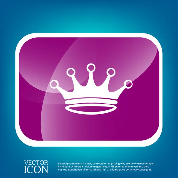 Icona simbolo corona — Vettoriale Stock