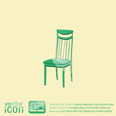 Sandalye simge simge mobilya